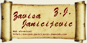 Zaviša Janičijević vizit kartica